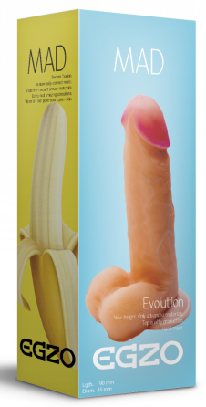 Фалоімітатор EGZO Ciberskin DS002 (19 см х 4,5 см) Sex Aura Київ