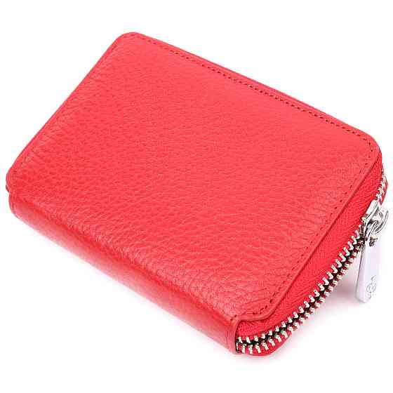 Женский кошелек на молнии из натуральной кожи KARYA 21342 Красный Киев