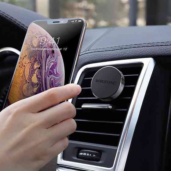 Автотримач для телефона BOROFONE BH8 Air outlet magnetic in-car holder Black Киев