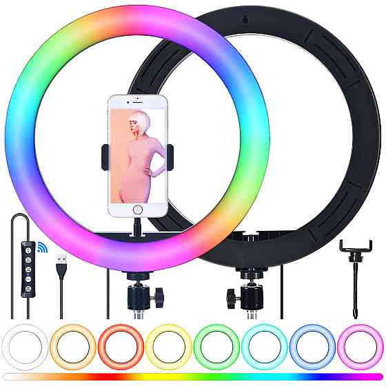 Кольцевая Led-лампа 36 см MJ36,от USB,с 1 держателем для телефона SBR Киев