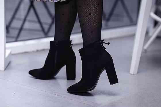 SANTINI Замшеві черевики жіночі демісезонні весна-осінь чорні на стійкому каблуці 953549-21 р. Коломыя