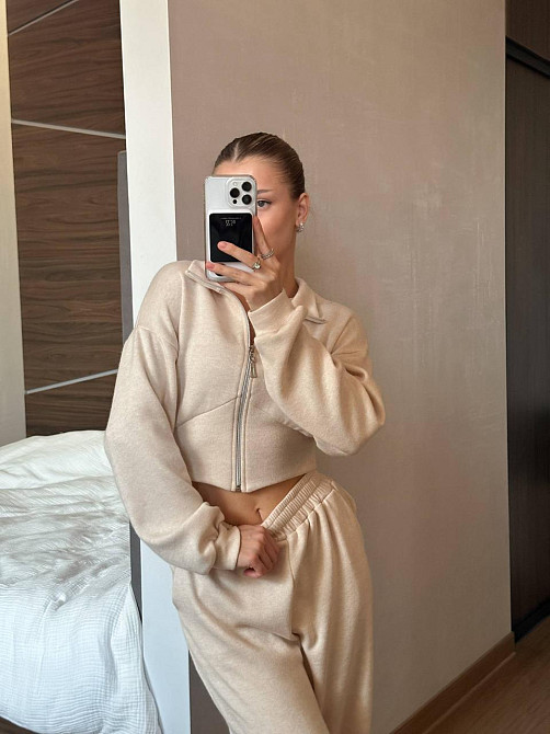 Жіночий теплий прогулянковий костюм із турецької ангори Кремовий, 42/44 Одеса - фото 2