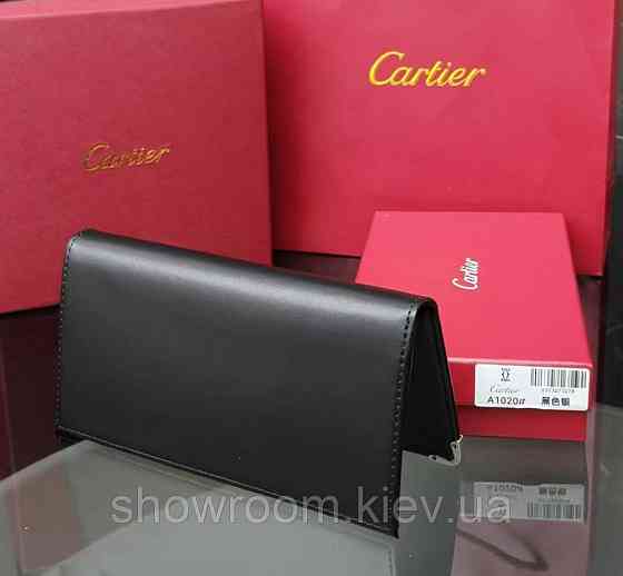Мужской брендовый вертикальный кошелек Cartier (1020) Киев