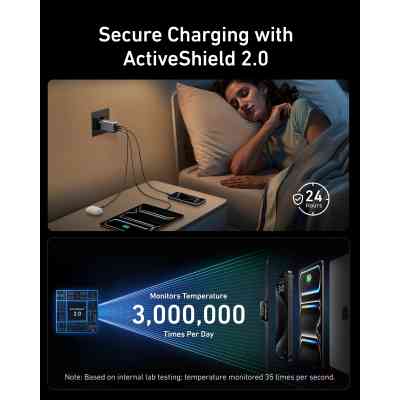 Зарядний пристрій Anker GaNPrime 100W 2xUSB-C PD + 1xUSB-A Foldable Silver (A2688341) Вінниця