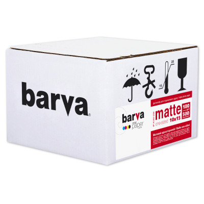 Фотобумага Barva 10x15, 180 g/m2, matt, 500арк (A180-256) Винница - изображение 1