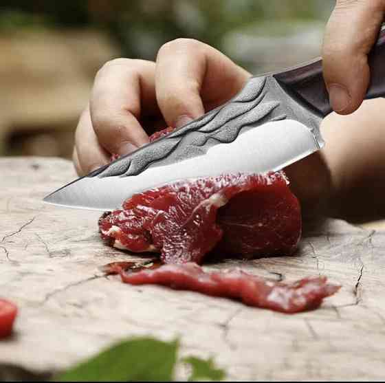 Походний ніж, ніж для полювання, рибацький ніж, ніж для кемпінга та природи, 21 см, нержавіюча сталь, коричневий Київ