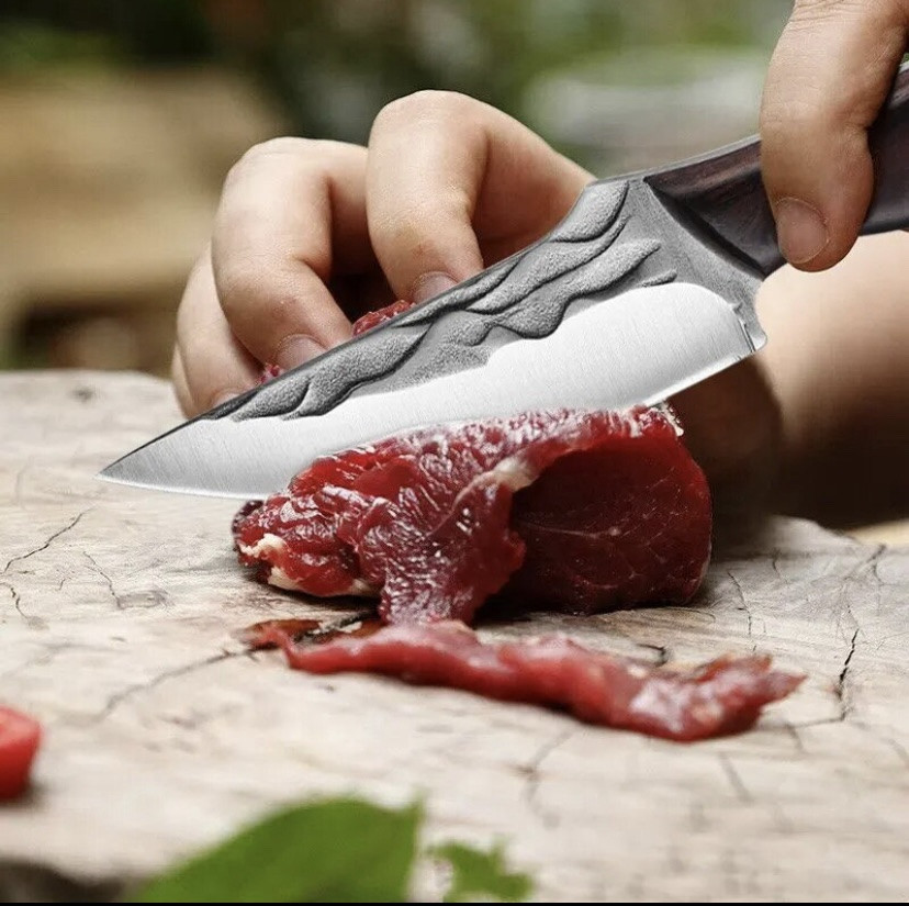 Походный нож, охотничий нож, рыбацкий нож , нож для кемпинга и природы, 21 см, нержавеющая сталь, коричневый Киев - изображение 5