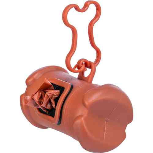 Контейнер-кісточка Trixie для збиральних пакетів пластикова з 1 рулоном пакетів для фекалій розмір М 15 шт Київ