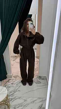 Женский теплый повседневный комбинезон из флиса Шоколадный, 48/50 Одесса