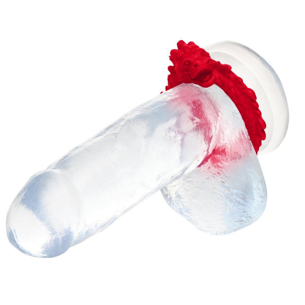 Ерекційне кільце – дракон Creature Cocks Rise of the Dragon Silicone Penis Ring – Red, діаметр 4 см Sex Aura Київ - фото 6