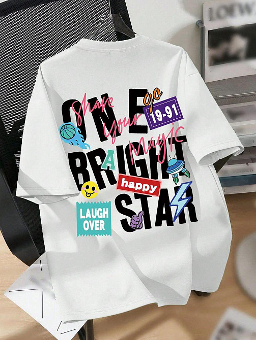 Футболка женская с принтом  48 Белая 2664085752 Днепр - изображение 1