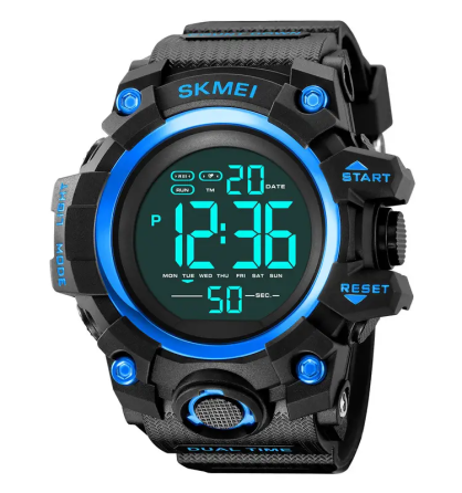 Годинники чоловічі спортивні Skmei 2140 hamlet (Чорний з синім) Київ