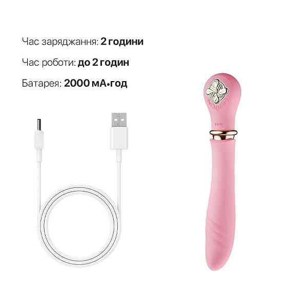 Пульсатор с подогревом Zalo Sweet Magic - Desire Fairy Pink, турбо режим Sex Aura Киев