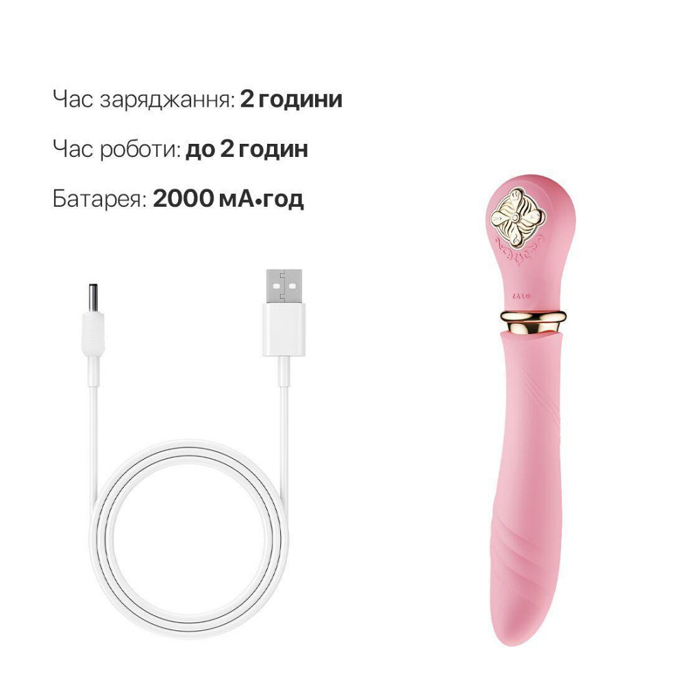Пульсатор с подогревом Zalo Sweet Magic - Desire Fairy Pink, турбо режим Sex Aura Киев - изображение 6