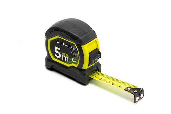 WERTVOLL Рулетка WERTVOLL 5 м×19 мм з магнітами фіксатор полотна покриття TPR нейлонове покритт Київ
