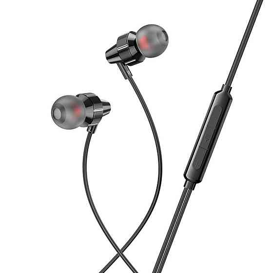 Навушники HOCO M90 Delight wire-controlled earphones with microphone Black Shadow Київ