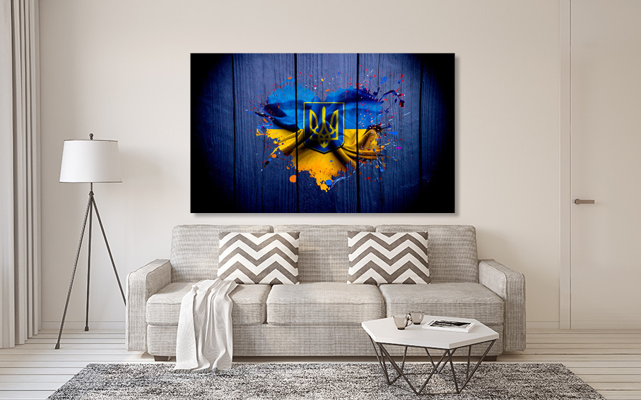 Картина холст в гостиную / спальню  Українське серце     MLP_210 40x80 см Киев - изображение 2