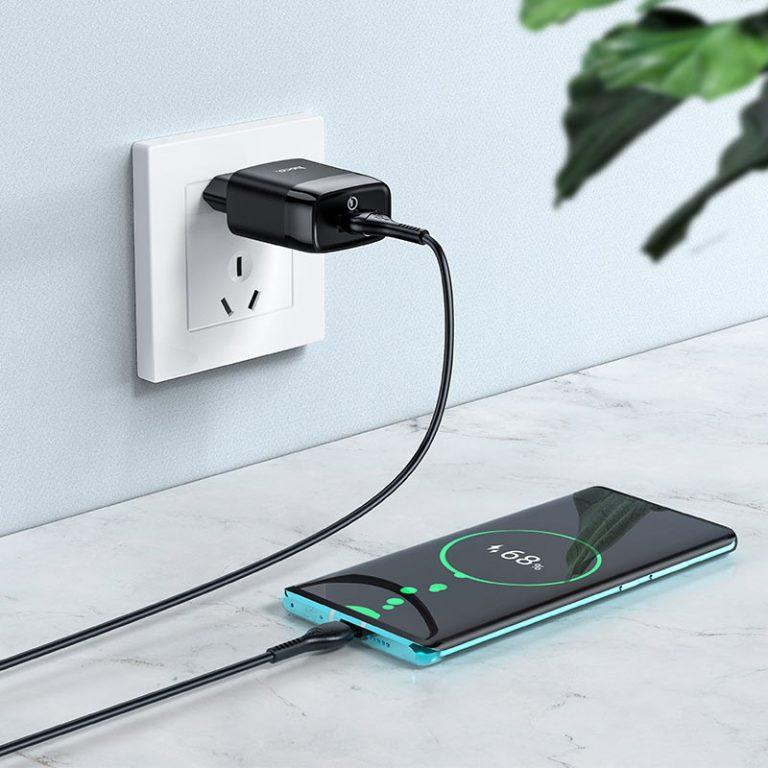 Сетевое зарядное устройство HOCO C72Q Glorious single port QC3.0 charger set, цвет черный 6931474732545 Одесса - изображение 5