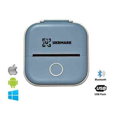 Принтер чеків UKRMARK P02BL Bluetooth, блакитний (900936) Вінниця