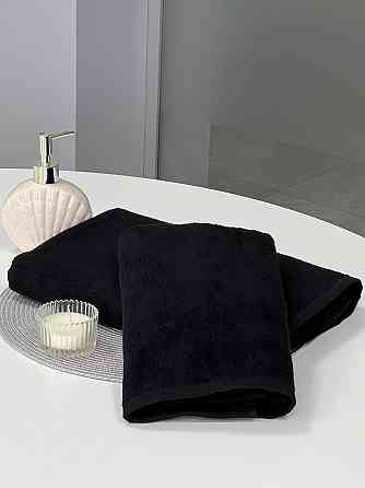 Комплект махровых полотенец Ideal Textile 2 шт (50х90см + 70х140см) (56860378) Черный Черновцы