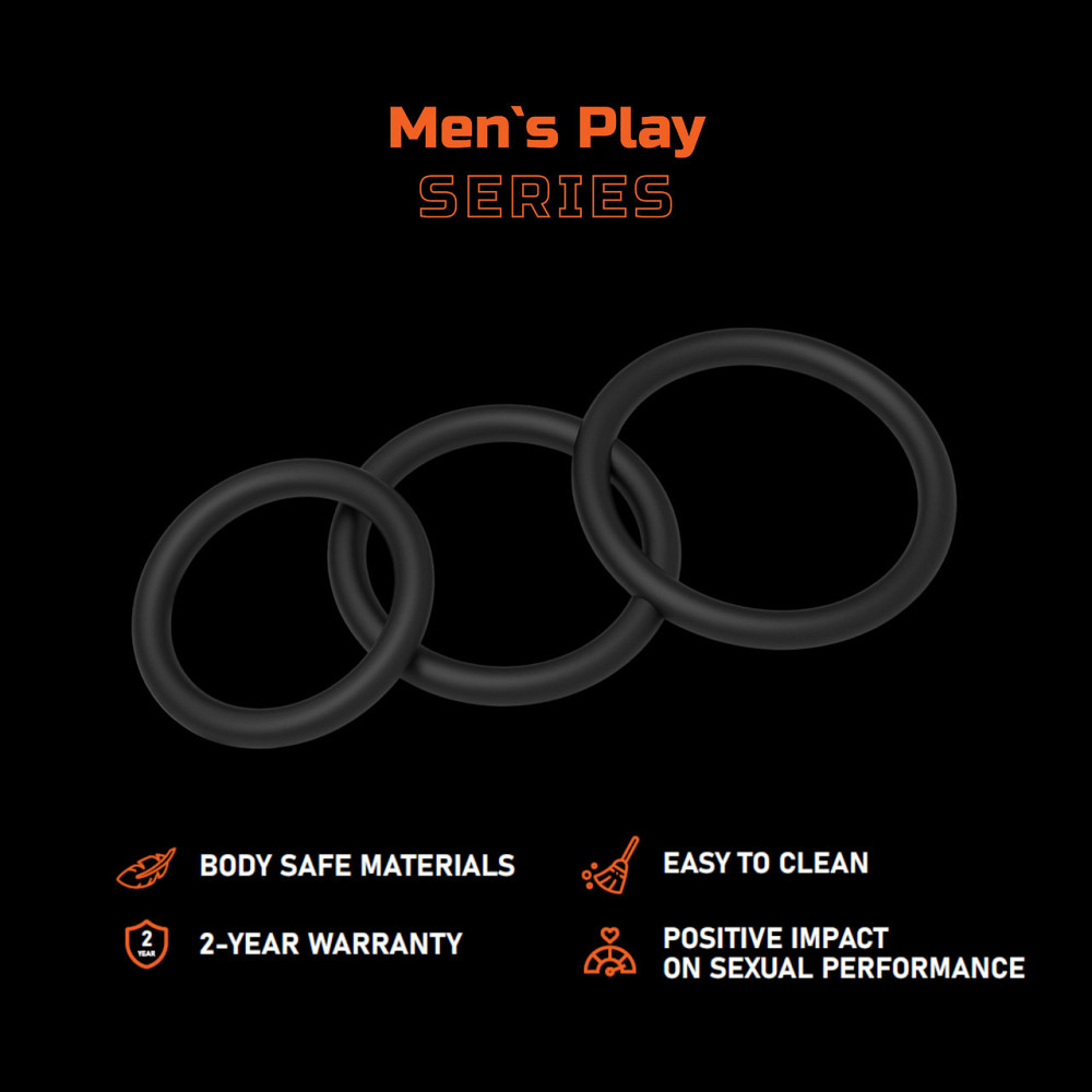 Ерекційні кільця - Erospace Men’s Play Set Of 3 Cock Rings B7 Sex Aura Київ - фото 2