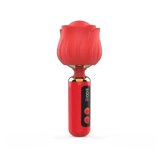 Вібромасажер Loviss Rose Mini Massage Wand Vibrator, головка у вигляді троянди, 9 режимів Львів