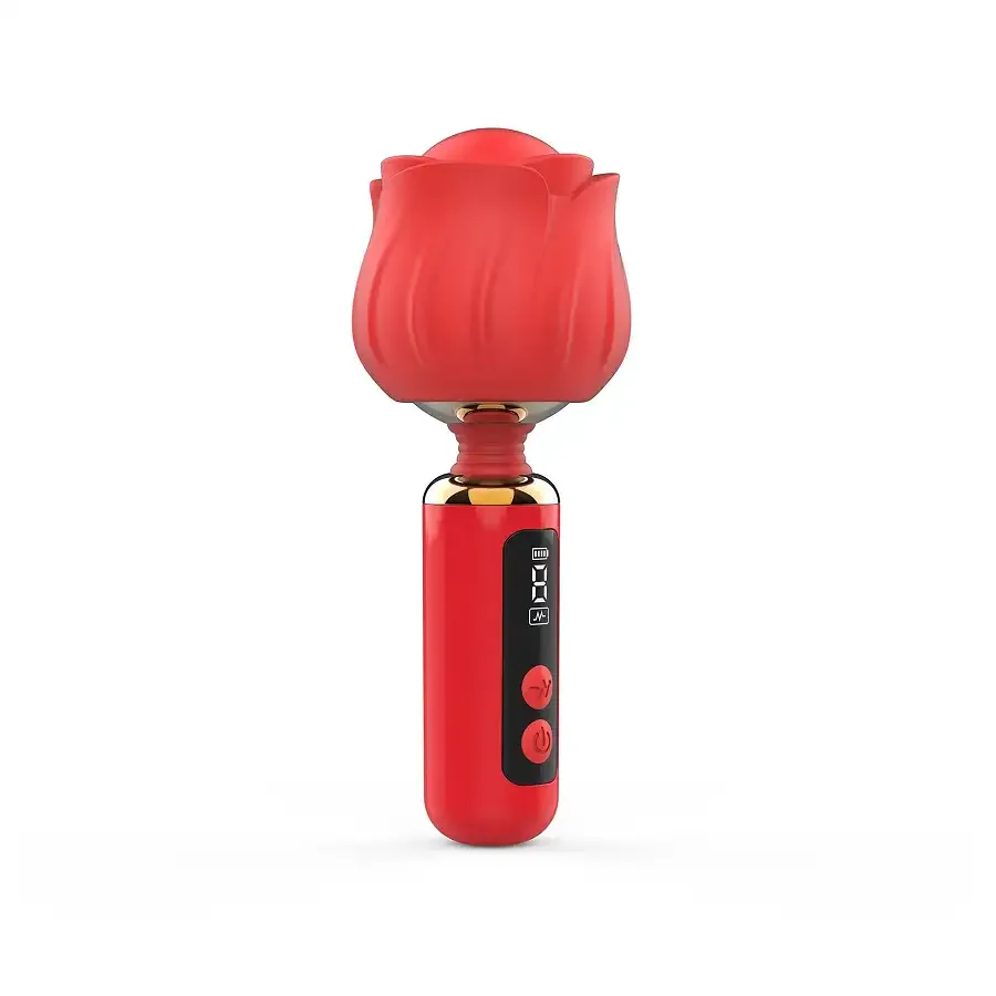 Вібромасажер Loviss Rose Mini Massage Wand Vibrator, головка у вигляді троянди, 9 режимів Львів - фото 3