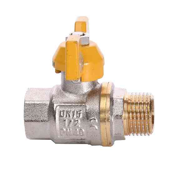 Кран шаровый прямой SOLOMON 1/2″ НВ ЖБ PN40 B1008 (000001321) Киев