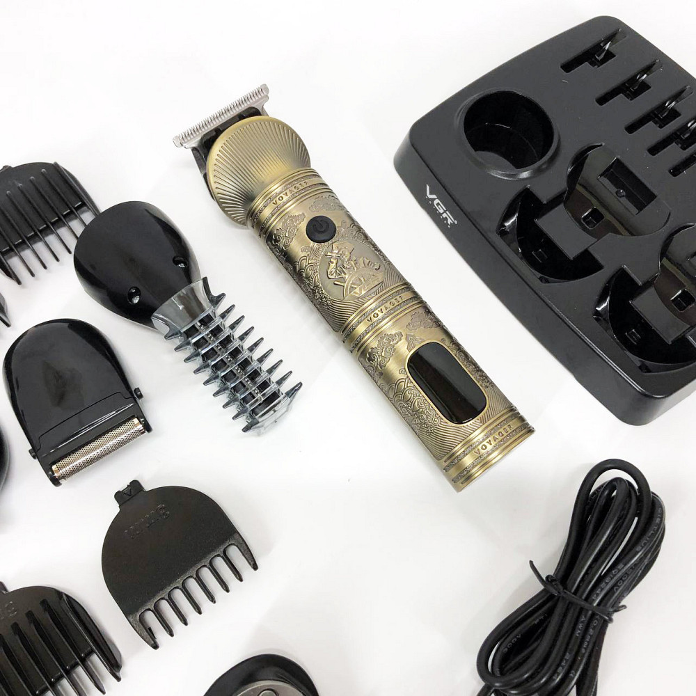 Машинка-тример 3 в 1 для стрижки волосся, Професійний тример з насадками, Тример для скронь TU-53 Львів - фото 4