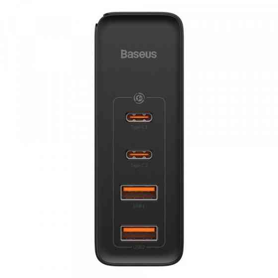 Зарядний пристрій 4xUSB 100W GaN (2xUSB-C+2xUSB-A) Чорний Baseus (CCGAN2P-L01) Київ
