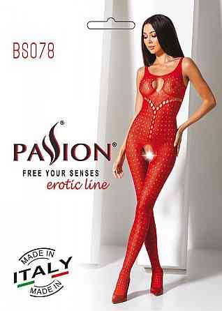 Бодістокінг з доступом до інтимних місць Passion BS078 red Sex Aura Київ