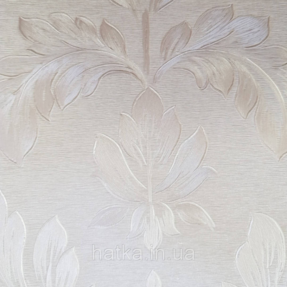 Шпалери вінілові на паперовій основі Sirpi Italian Silk 7 вензелі дамаски великі сріблясті на кремовому Київ - фото 2
