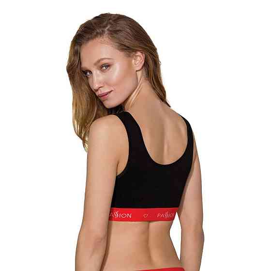 Спортивний топ на широких бретелях Passion PS003 TOP S, black Sex Aura Київ