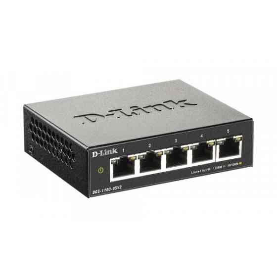 Комутатор D-Link DGS-1100-05V2 5xGE Easy Smart (DGS-1100-05V2/E) Київ