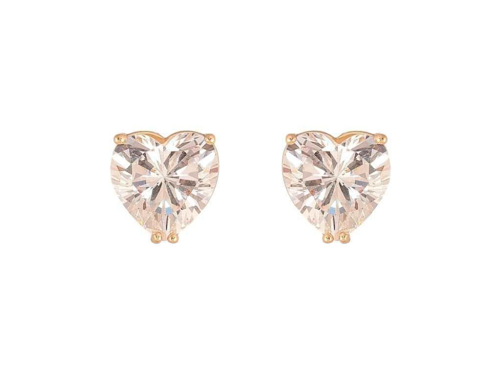 Серьги пусеты ML 18K Кристальные сердца 10х10мм 303599 ТМ XUPING Киев - изображение 1