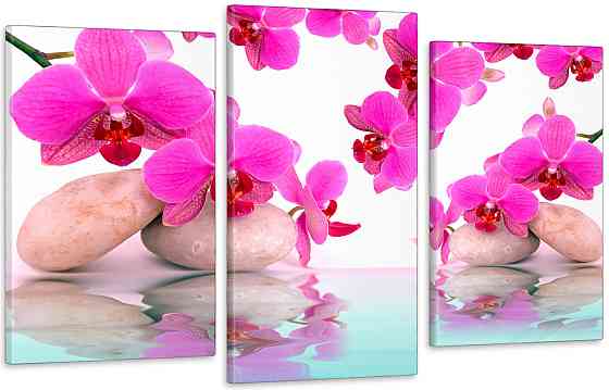 Модульная картина в гостиную / спальню Орхідея на камінях Art-624_3 70x130 см Киев