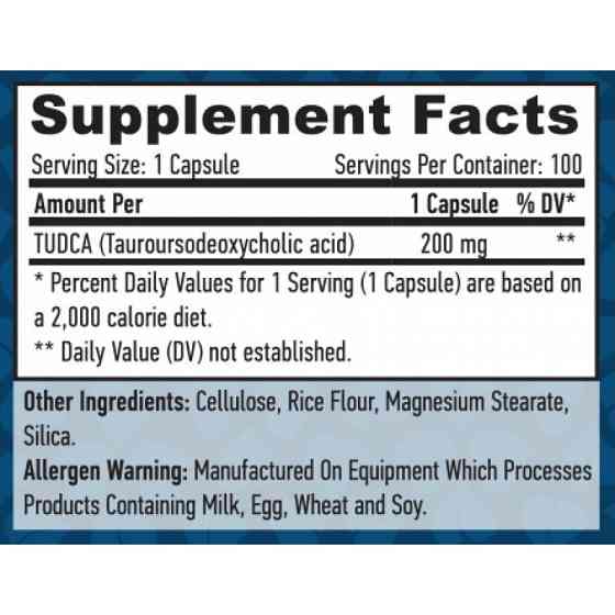 Тауроурсодезоксихолева кислота Haya Labs Tudca 200 mg 100 veg caps Луцк