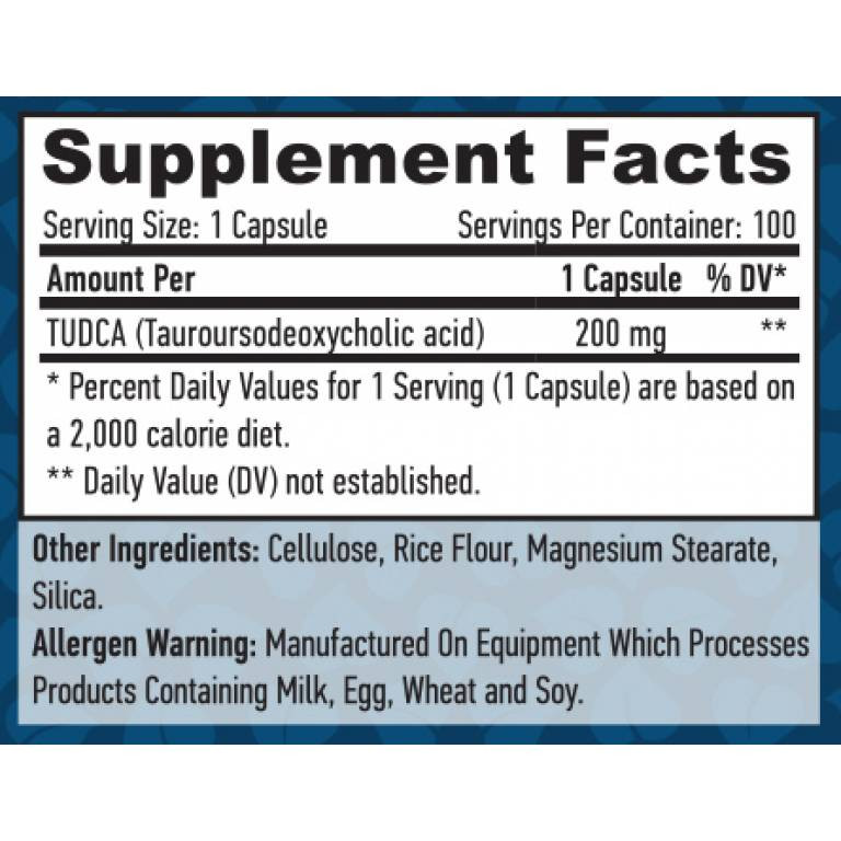 Тауроурсодезоксихолева кислота Haya Labs Tudca 200 mg 100 veg caps Луцк - изображение 2