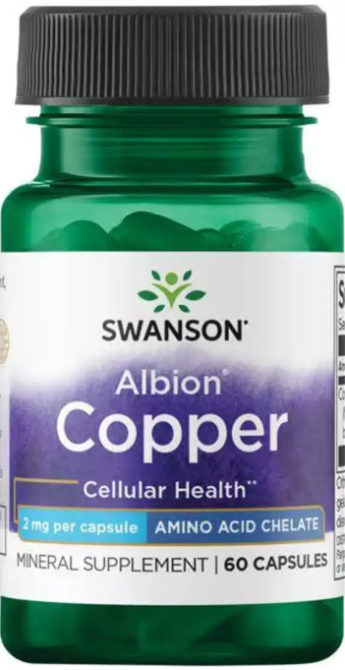 Хелат меди Swanson Albion Copper 2mg 60 капс Київ - фото 1