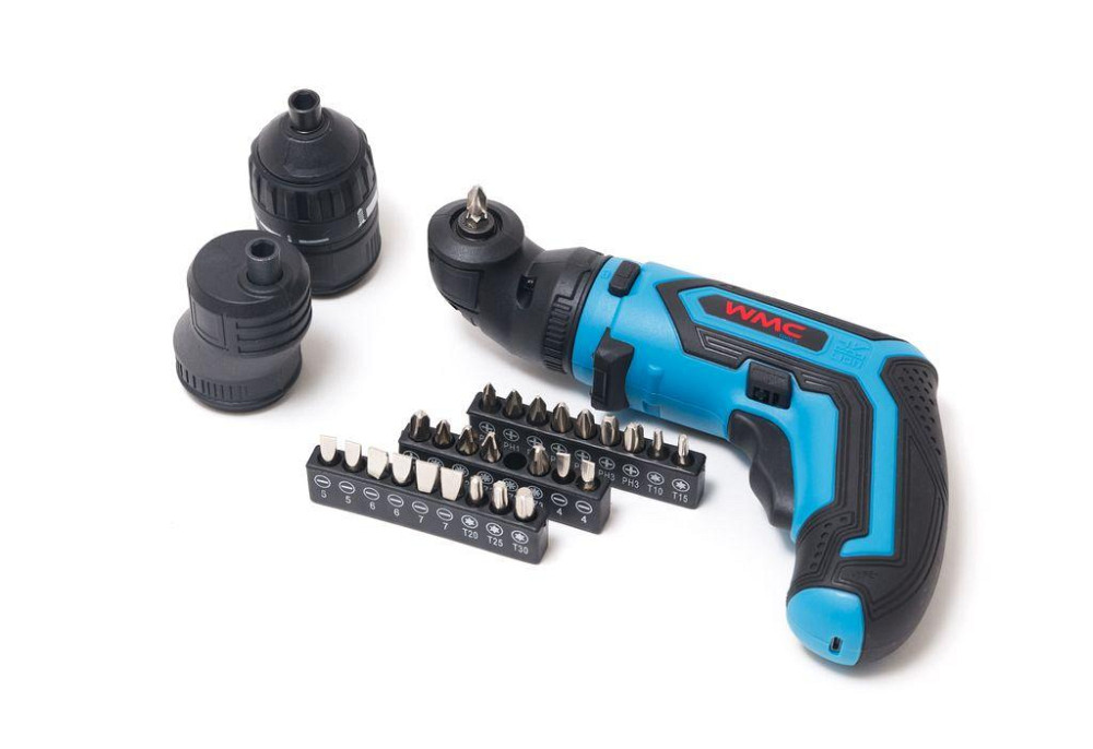 Шуруповерт акумуляторний з набором біт і аксесуарів 36пр (4V, 1.5Ah, 4Nm), в кейсі WMC TOOLS 1036 Одеса - фото 2