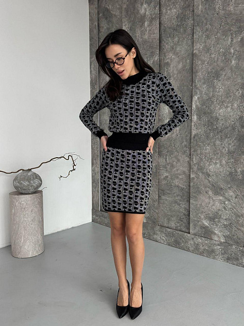 Женский базовый теплый костюм двойка: кофта и юбка кашемир Одесса - изображение 4