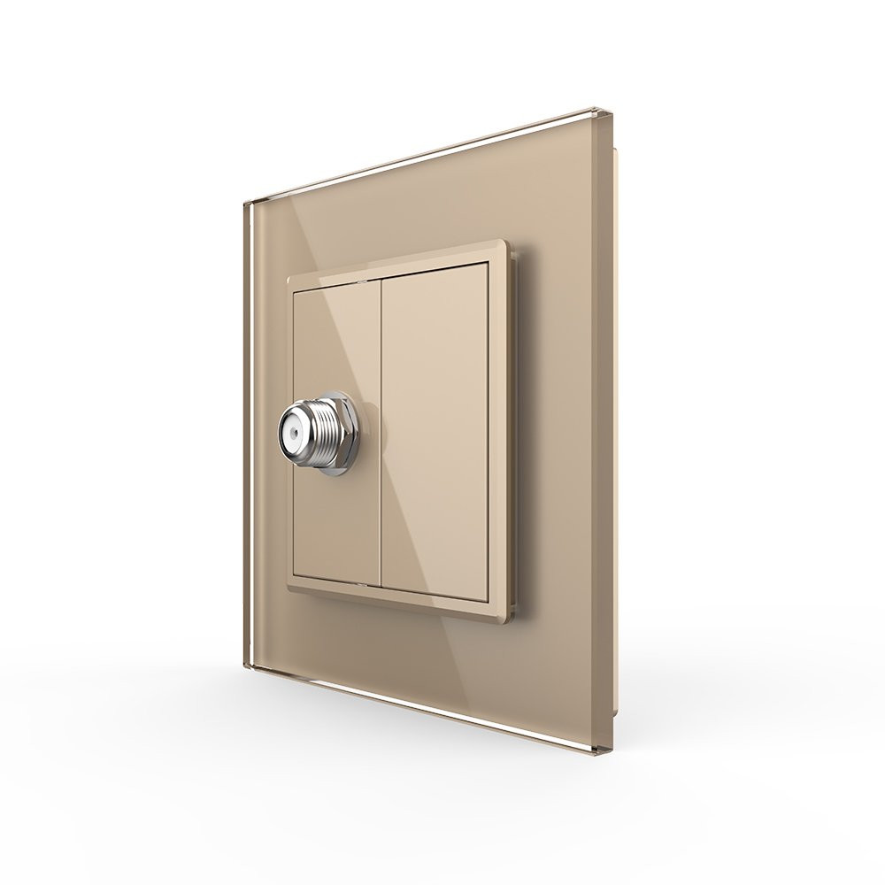 Розетка супутникова SAT Livolo золото скло (VL-C7FCSL-1AP) Коломыя - изображение 3