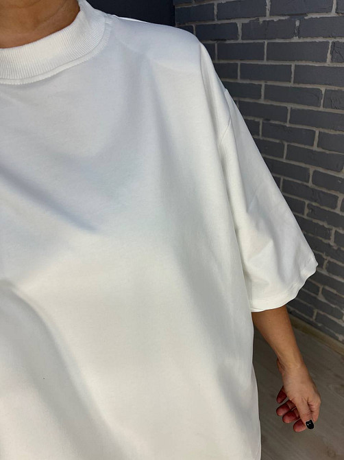 Футболка женская KEYYMOD 23688 оверсайз свободный крой с подплечниками one size, белый, one size Киев - изображение 7
