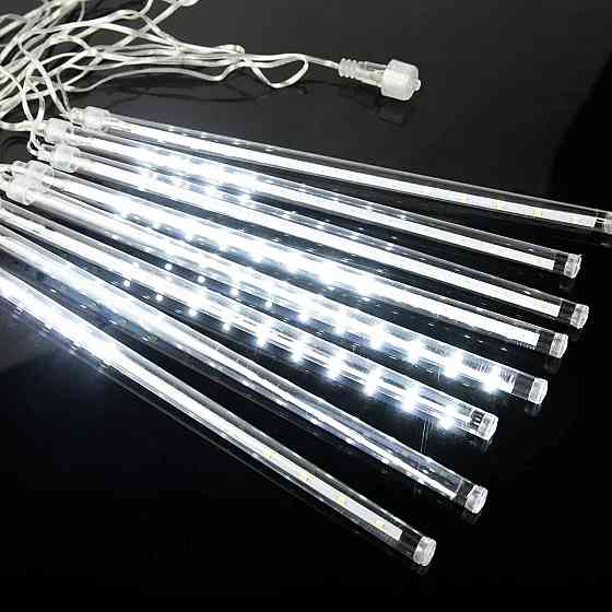 Уличная LED-гирлянда «Метеоритный дождь» Brighttown (8 трубок по 30 см), 192 светодиода, Влагозащита IP44 (Белый свет) Киев
