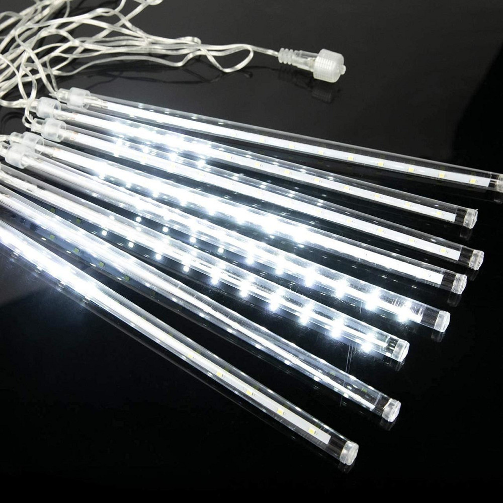 Уличная LED-гирлянда «Метеоритный дождь» Brighttown (8 трубок по 30 см), 192 светодиода, Влагозащита IP44 (Белый свет) Киев - изображение 4