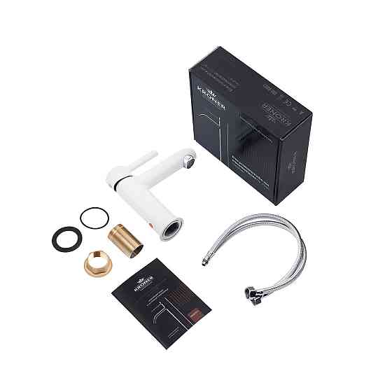 Змішувач для раковини Kroner KRP Essen - W010 білий/хром Київ