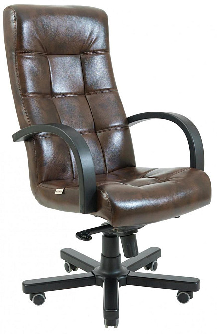 Офисное Кресло Руководителя Richman Virginia Titan Dark Brown Wood М3 MultiBlock Коричневый Днепр - изображение 1