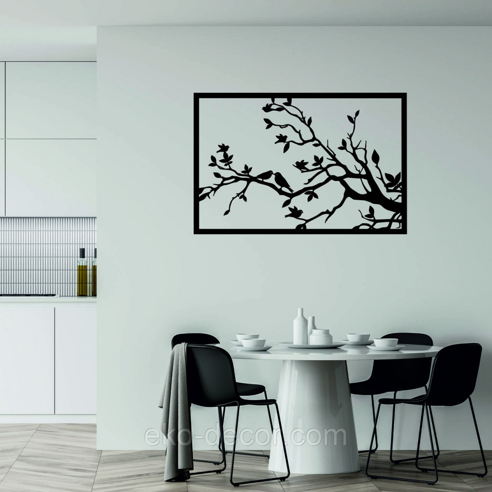 Декоративное настенное Панно «Весна» Декор на стену 90*59 см, Черный Киев - изображение 3