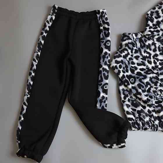 Теплый флисовый костюм лео серый (худи с капюшоном + штаны) 104 Каменец-Подольский