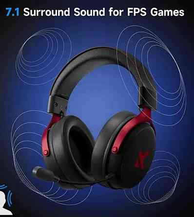 MCHOSE V9 PRO Беспроводные Геймерские Наушники Black Red. Харьков